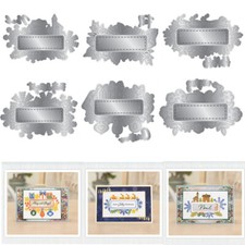 Fall Christmas Labels Metal