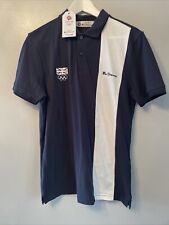 Ben Sherman Dark Navy Team GB Olympic Polo Shirt Medium Brand New With Tags