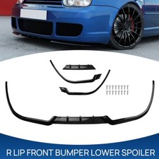 For Audi A4 B7 RS4 Cupra R Front Bumper Lip Spoiler Splitter Gloss Black New UK