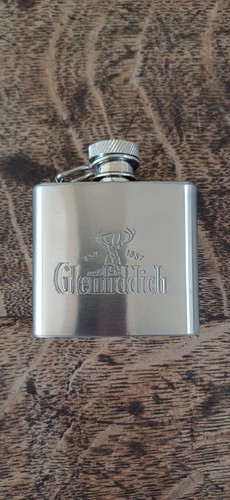 Glenfiddich silver hipflask - glenfiddich,