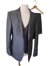 Sawyers & Hendricks Men's Three Piece Suit Grey Size 42R Tailored Fit