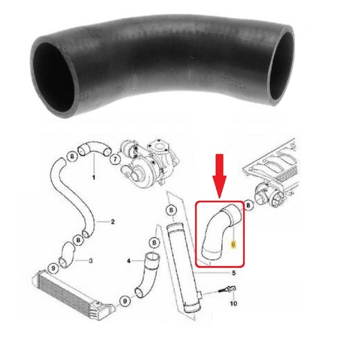 Intercooler turbo pipe - turbo, egr