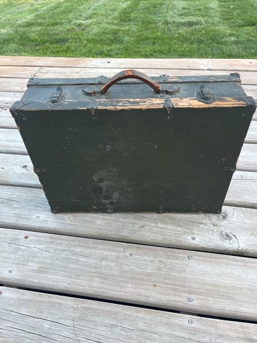 Vintage ww2 wooden chest - vintage,