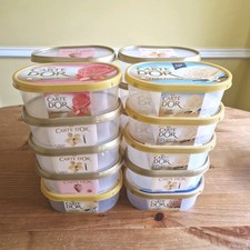 20 Empty Ice Cream Tubs Plastic Storage Arts Craft Etc Excellent Condition