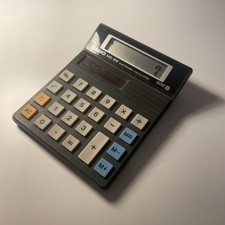 Vintage Retro CASIO MS-8W Electronic Calculator Solar Cell Powered 