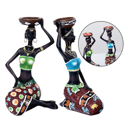 2pcs statue african - 2pcs,