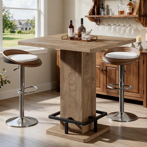 Square bar table modern - square,