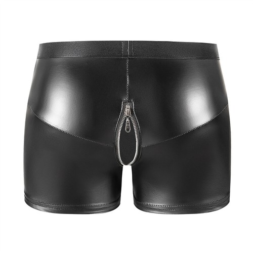 Mens sexy faux leather boxer - sexy,