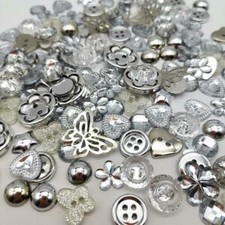 Button Flat Back Craft Gems