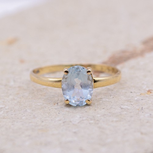 18ct aquamarine ring l - ring, uk