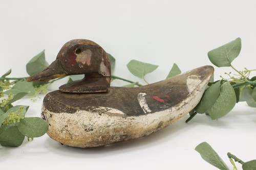 Farmhouse antique painted duck - painted,