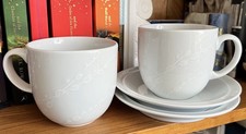 2 X DENBY WHITE TRACE SMALL