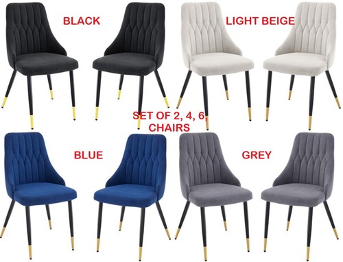Velvet dining chairs - 2, 4