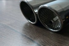 2 Universal Stainless Steel Chrome Exhaust Rear Tail Muffler/Tip/Pipe/End/Trim