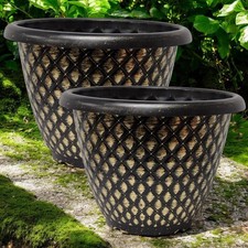 SET OF 2 PLANT POTS PLANTERS
