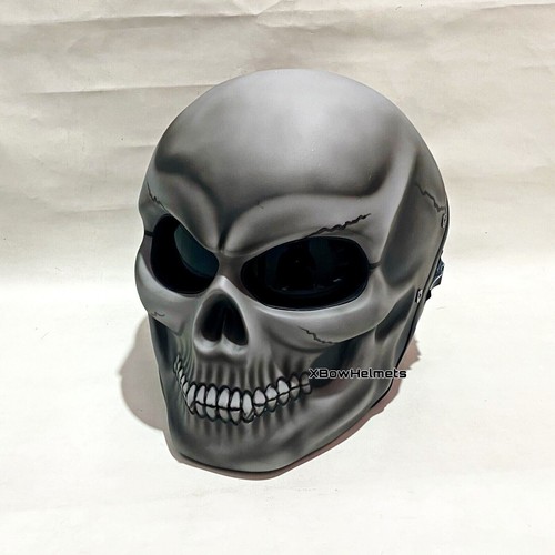 Top skull motorcycle helmet - skull,