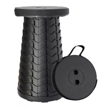 ?Folding Stool Portable Telescoping Seat Camping Retractable Adjustable UK NEW