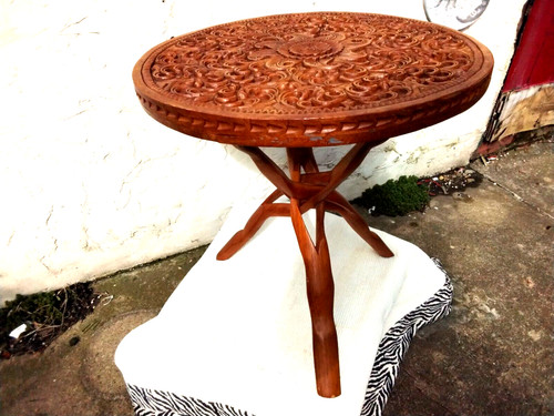 Vintage ornate carved wood - carved,