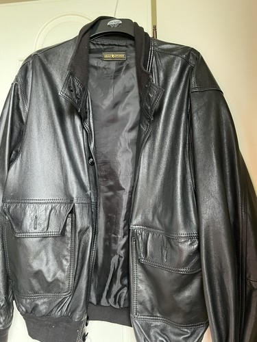 Italian black leather jacket - italian,