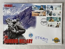 EDMUND HILLARY Autographed Signed 2003 GB Extreme Endeavours Everest Ascent FDC