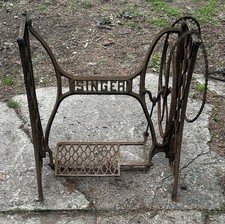 Singer Sewing Machine Treadle Base Unrestored Patina Look