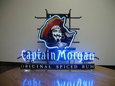 Captain Morgan original spiced Rum Neon Light Sign 24"x20" Bar Man Cave Artwork