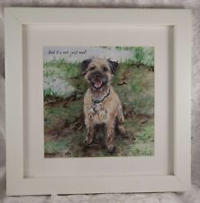 Border Terrier Digs & manor Collection original artwork pedigree dog print frame