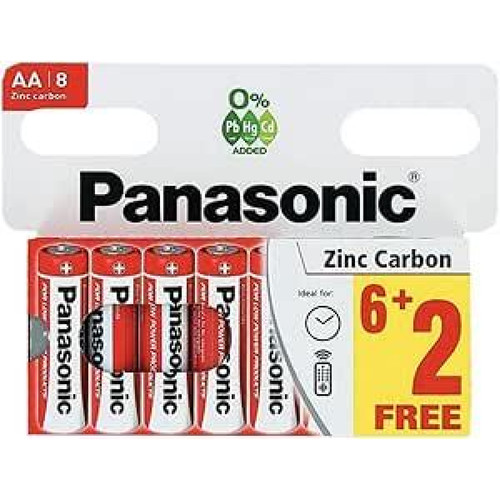 8pk zinc battery batteries - aa,