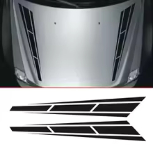 Black car front stickers - 2x,