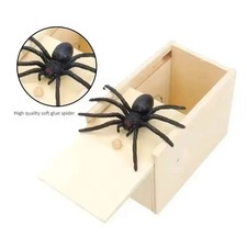 Wooden Prank Spider Scare Box