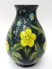 Moorcroft Buttercup Vase by Sally Tuffin, 1991, 18cm