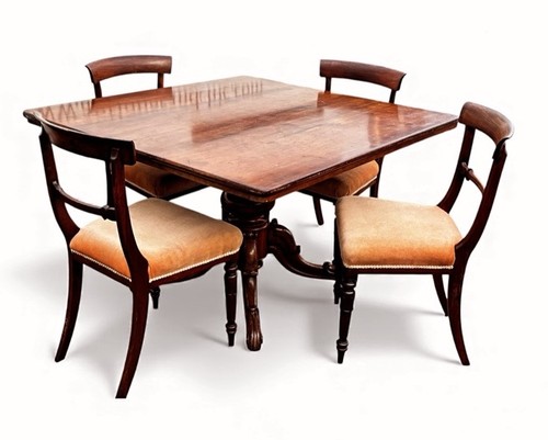 Antique mahogany dining table - mahogany,