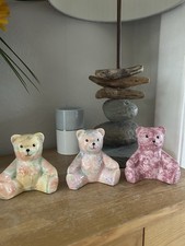 Park Rose Bridlington Ceramic Pottery Flora Teddy Bear Design, 11cm X3