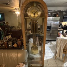 Oak Finish Grandfather Clock