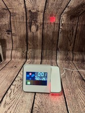 Alarm Clock 180° Rotatable Projector 3.7″ LCD Digital Weather Display Humidity