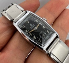 VINTAGE JUNGHANS RECTANGULAR MENS MILITARY MADE IN GERMANY TANK DOCTOR  WATCH