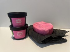 Lush Snow Fairy Bundle Body Lotion 100g Body Scrub 135g Bubble Bar 200g Exp12/25