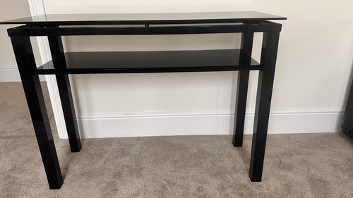 Tempered glass console table - tempered,
