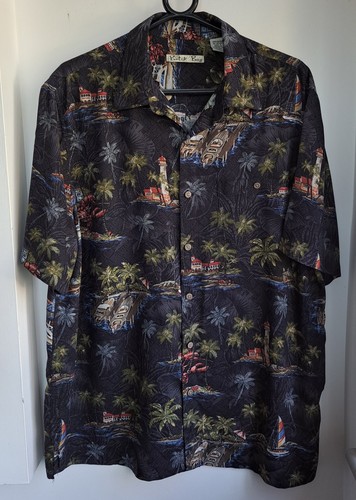 Batik bay hawaiian shirt black - batik,