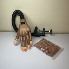 Hand Model With Table Clamp Nail Practice Hand Display & Tips. Fully Posable.