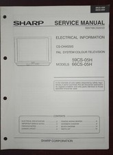 SHARP 59CS-05H 66CS-05H CS Television TV Repair Service Manual SEKT66CS05H/2
