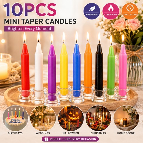 Colourful dinner candles for - candles,