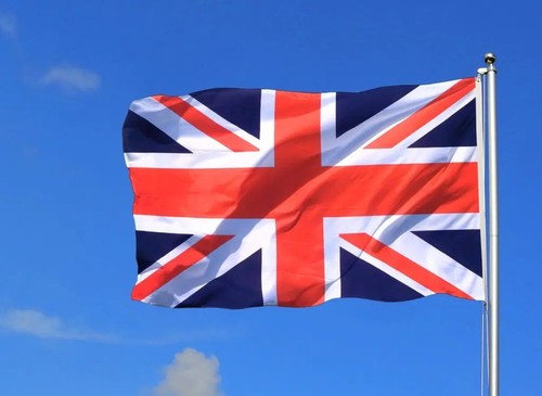 Union jack flag brass eyelets - union,