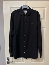 Vivienne Westwood MAN Men’s Black Long Sleeve Shirt Orb IV Large XL