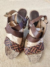  BROWN LEATHER UPPER STRAPPY