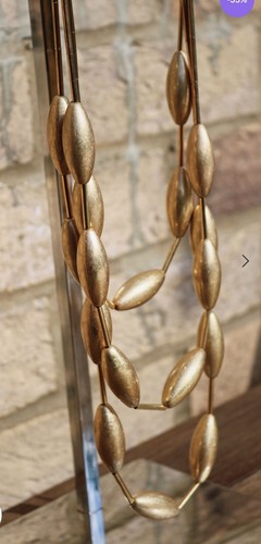 Gold tone oval - tone, statement