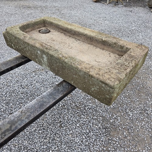 Antique gritstone sink - antique,