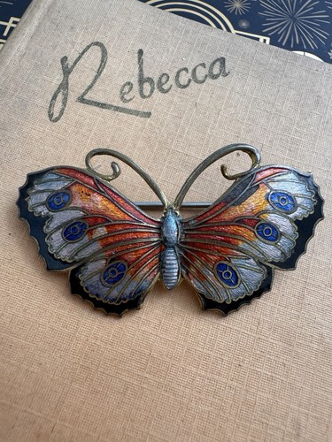 Antique enamel butterfly - antique,