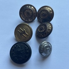 Six Mixed Railway Buttons. 