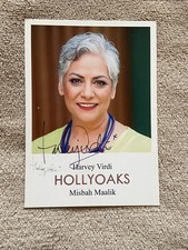 HOLLYOAKS -HARVEY VIRDI- HAND SIGNED CAST CARD